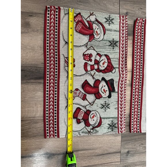 Snowman Pattern Tapestry Placemats Set Of 2 - Picture 3 of 4
